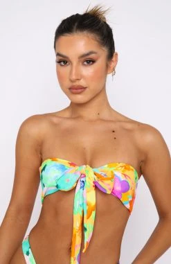 White Fox Boutique AU Swimwear Girls Trip Bikini Top Floral Pop