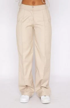 White Fox Boutique AU Clothing Keep It Cool Pants Beige