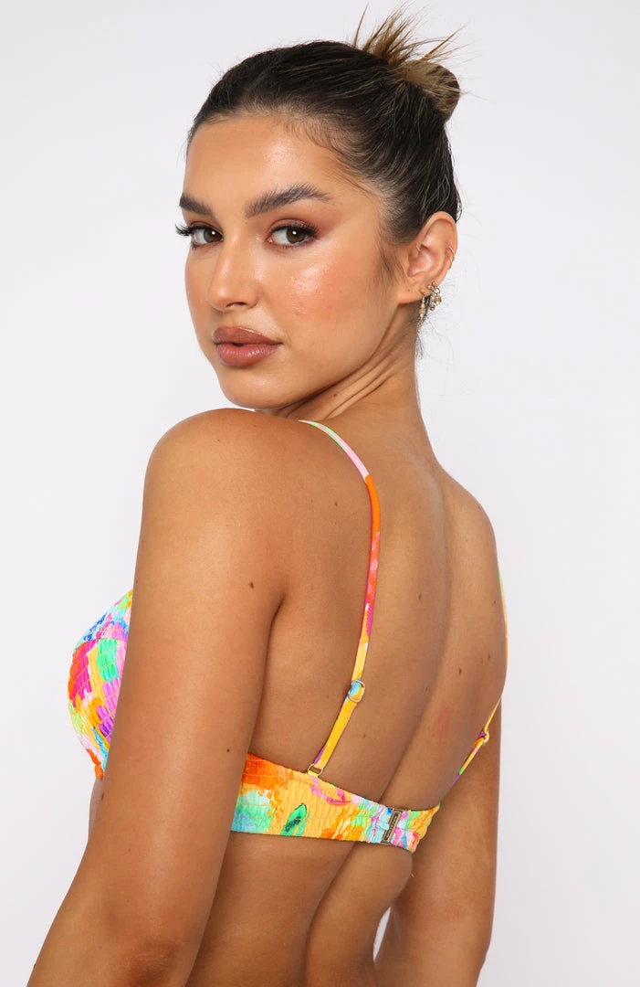 White Fox Boutique AU Costa Rica Bikini Top Ruched Floral Pop Swimwear 5 White Fox Boutique AU Costa Rica Bikini Top Ruched Floral Pop Swimwear