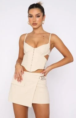 White Fox Boutique AU Matter Of Time Bustier Beige