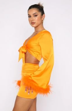 White Fox Boutique AU Style Sensation Crop Peach