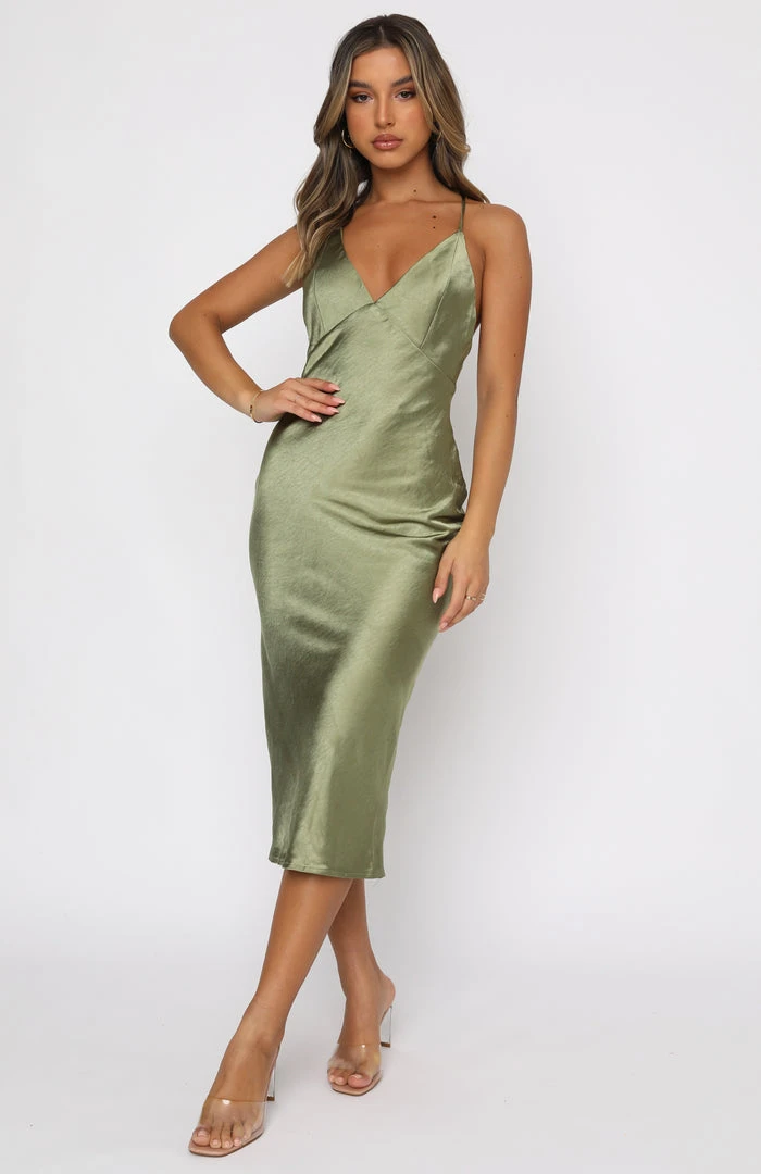 White Fox Boutique AU Field Of Dreams Midi Dress Khaki 4 White Fox Boutique AU Field Of Dreams Midi Dress Khaki