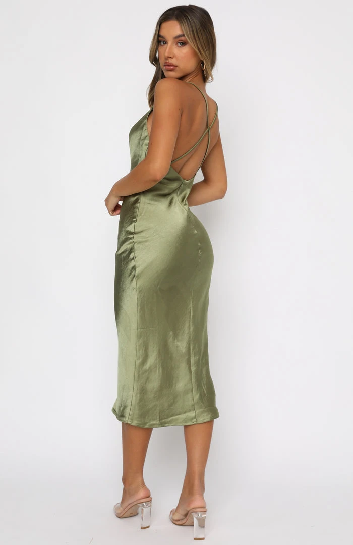 White Fox Boutique AU Field Of Dreams Midi Dress Khaki 6 White Fox Boutique AU Field Of Dreams Midi Dress Khaki