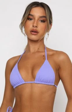 White Fox Boutique AU Sea Breeze Bikini Top Violet Rib