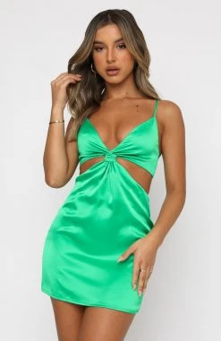 White Fox Boutique AU Let's Run Away Mini Dress Jade Green