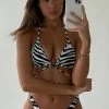 White Fox Boutique AU Swimwear Feeling Fresh Bikini Top Zebra Jacquard 2 White Fox Boutique AU Swimwear Feeling Fresh Bikini Top Zebra Jacquard