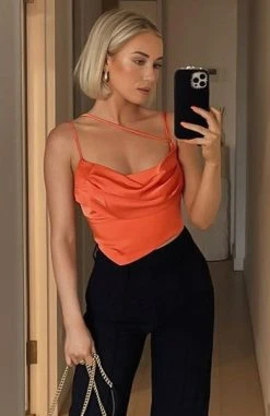 White Fox Boutique AU Clothing She Stands Out Bustier Tangerine