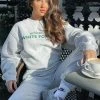 White Fox Boutique AU Athletic Club Sweater Grey Marle Clothing