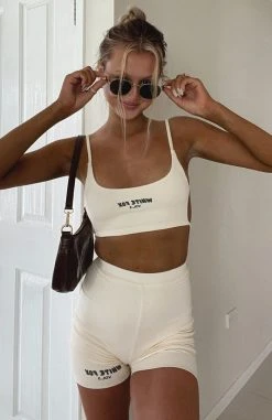 White Fox Boutique AU Offstage Ribbed Crop Vanilla 28 White Fox Boutique AU Offstage Ribbed Crop Vanilla