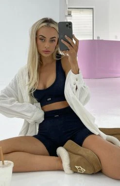 White Fox Boutique AU Game Plan Seamless Sports Bra Black Acid