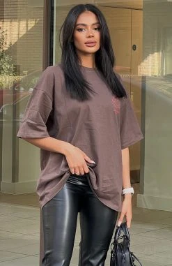 White Fox Boutique AU Smile Season Tee Chocolate Clothing