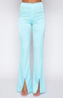 White Fox Boutique AU Clothing Don't Get It Twisted Pants Aqua