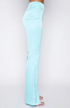 White Fox Boutique AU Clothing Don't Get It Twisted Pants Aqua