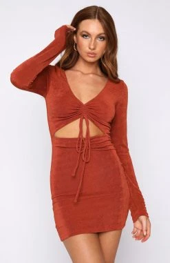 White Fox Boutique AU Clothing Come See Me Mini Dress Rust 8 White Fox Boutique AU Clothing Come See Me Mini Dress Rust