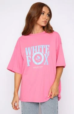 White Fox Boutique AU Team Player Oversized Tee Pink