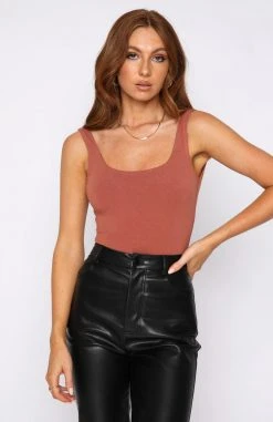 White Fox Boutique AU Clothing Always On My Mind Bodysuit Umber 12 White Fox Boutique AU Clothing Always On My Mind Bodysuit Umber