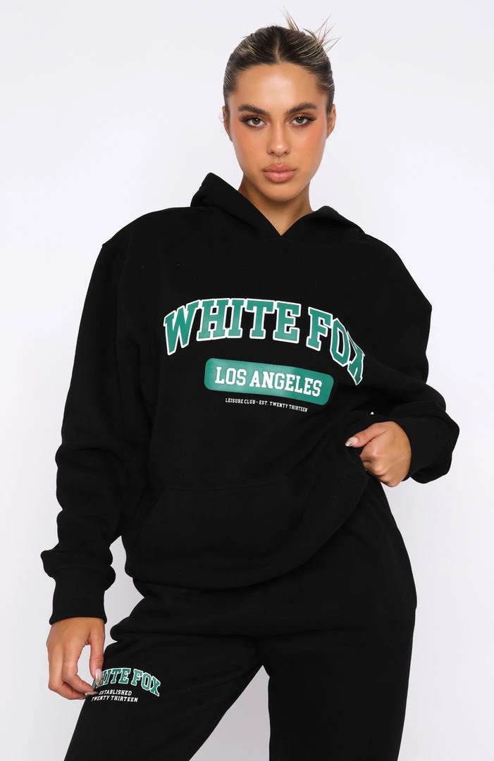 White Fox Boutique AU Clothing Varsity Vibe Hoodie Black 4 White Fox Boutique AU Clothing Varsity Vibe Hoodie Black