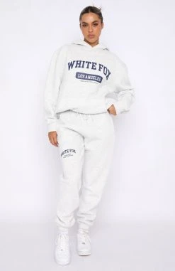 White Fox Boutique AU Clothing Varsity Vibe Hoodie Grey Marle 13 White Fox Boutique AU Clothing Varsity Vibe Hoodie Grey Marle