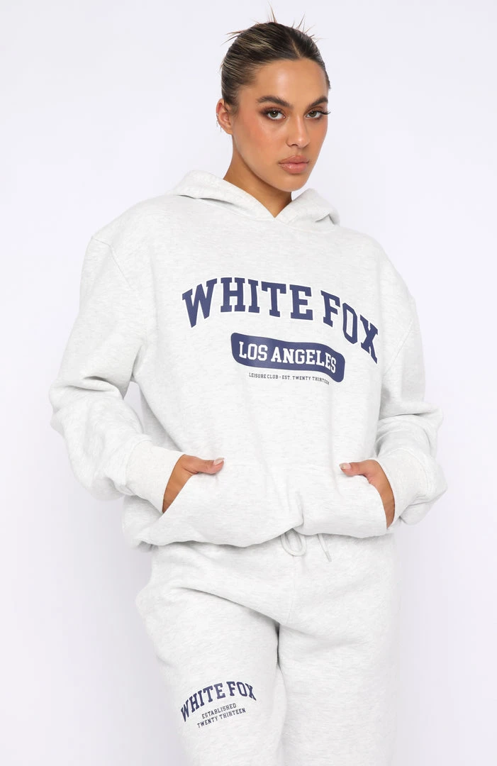 White Fox Boutique AU Clothing Varsity Vibe Hoodie Grey Marle 4 White Fox Boutique AU Clothing Varsity Vibe Hoodie Grey Marle