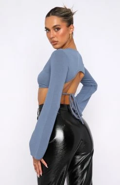 White Fox Boutique AU Clothing Get Onto It Long Sleeve Top Steel 12 White Fox Boutique AU Clothing Get Onto It Long Sleeve Top Steel