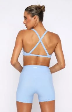 White Fox Boutique AU High Definition Sports Bra Sky Blue Activewear