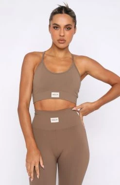 White Fox Boutique AU Be Ready Seamless Sports Crop Dolce Activewear