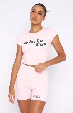 White Fox Boutique AU 4th Edition Ribbed Baby Tee Valentine Clothing