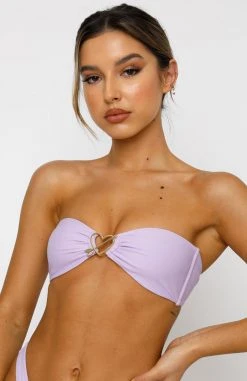 White Fox Boutique AU Falling In Love Bikini Top Lilac
