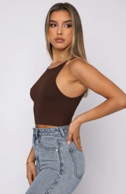 White Fox Boutique AU Only Want You Crop Chocolate Tops 8 White Fox Boutique AU Only Want You Crop Chocolate Tops