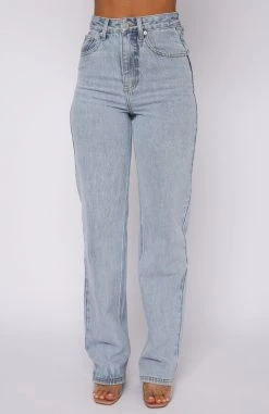 White Fox Boutique AU On Replay Jeans Ice Blue Clothing
