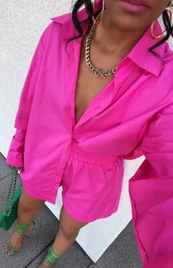 White Fox Boutique AU Golden Sunset Shorts Hot Pink Clothing