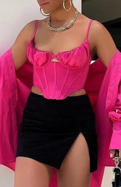 White Fox Boutique AU Careless Nights Bustier Pink