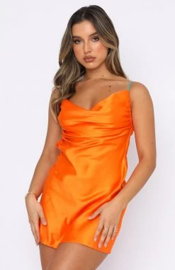 White Fox Boutique AU Coming In Hot Mini Dress Orange