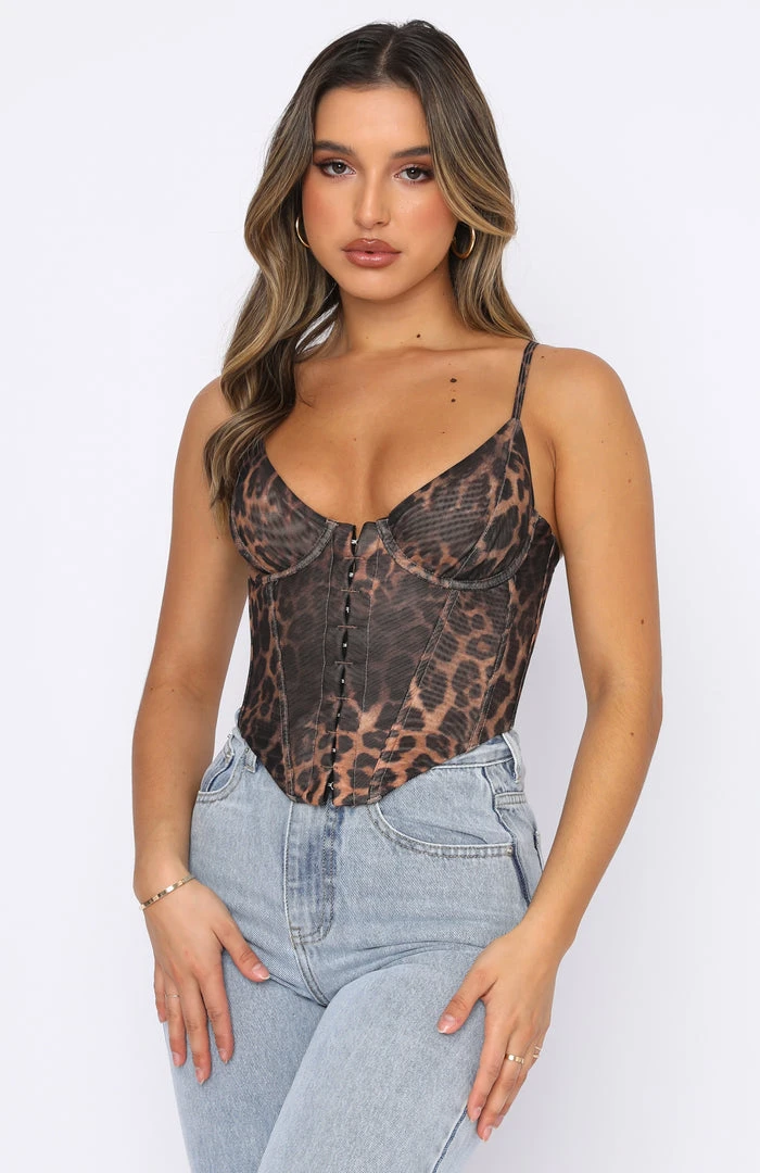White Fox Boutique AU Big Deal Bustier Leopard Print 4 White Fox Boutique AU Big Deal Bustier Leopard Print