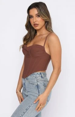 White Fox Boutique AU Clothing Way I Feel Bustier Chocolate 9 White Fox Boutique AU Clothing Way I Feel Bustier Chocolate