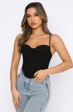 White Fox Boutique AU Way I Feel Bustier Black Clothing