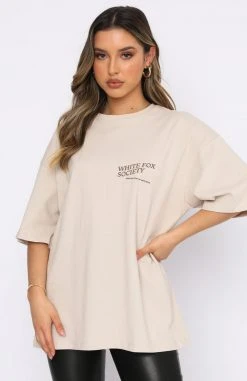 White Fox Boutique AU Clothing Ultimate Feels Tee Taupe