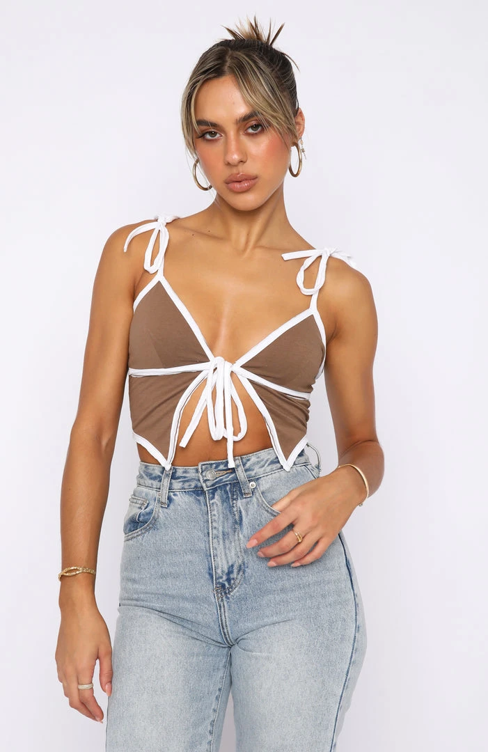 White Fox Boutique AU Clothing In Your Eyes Crop Chocolate 4 White Fox Boutique AU Clothing In Your Eyes Crop Chocolate