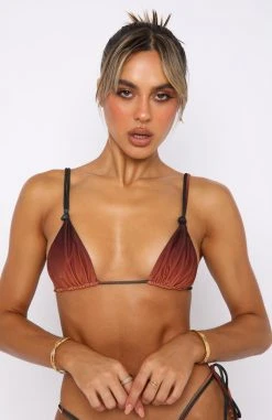 White Fox Boutique AU Tropical Attraction Bikini Top Desert Ombre Swimwear