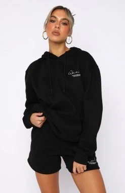 White Fox Boutique AU Set The Standard Hoodie Black