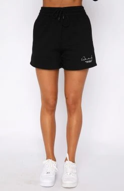 White Fox Boutique AU Clothing Check It Out Lounge Shorts Black