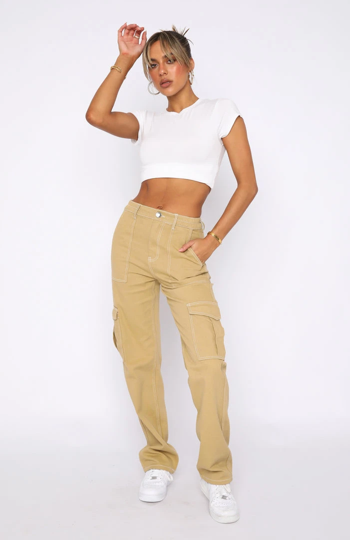 White Fox Boutique AU Keep On Moving Pants Sand Clothing 7 White Fox Boutique AU Keep On Moving Pants Sand Clothing