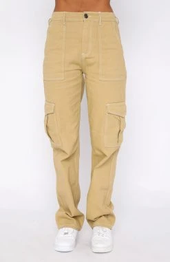 White Fox Boutique AU Keep On Moving Pants Sand Clothing