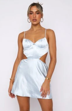 White Fox Boutique AU Centre Of The Party Mini Dress Blue Clothing