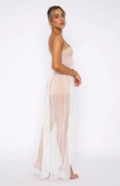 Whitefox Boutique Totally Bangin' Mesh Maxi Dress White Clothing 11 Whitefox Boutique Totally Bangin' Mesh Maxi Dress White Clothing