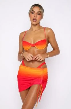 White Fox Boutique AU Sardinia Mini Skirt Sunset Ombre