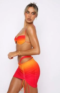 White Fox Boutique AU Sardinia Mini Skirt Sunset Ombre