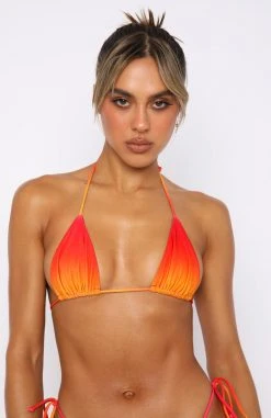 White Fox Boutique AU Swimwear Golden Hour Bikini Top Sunset Ombre