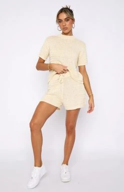 White Fox Boutique AU Way Up High Shorts Cream 11 White Fox Boutique AU Way Up High Shorts Cream