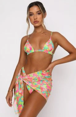 White Fox Boutique AU Fruity Twist Sarong Tropicana Print